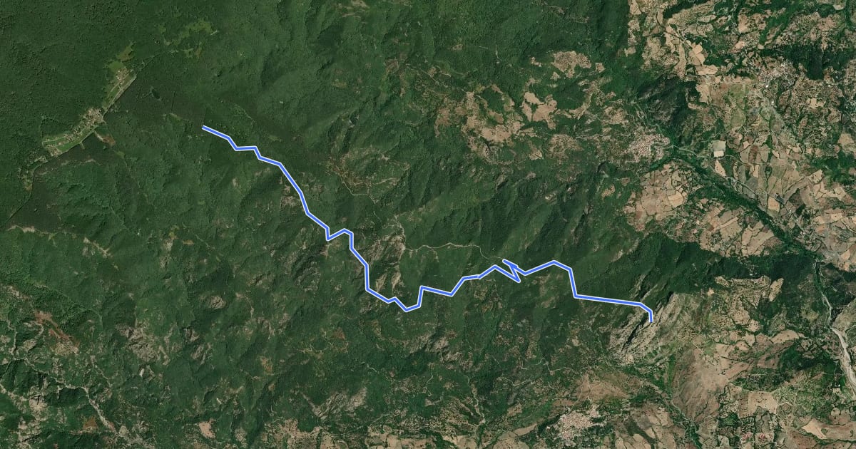 Маршрут Sentiero di Monte Tre Pizzi на спутниковом снимке