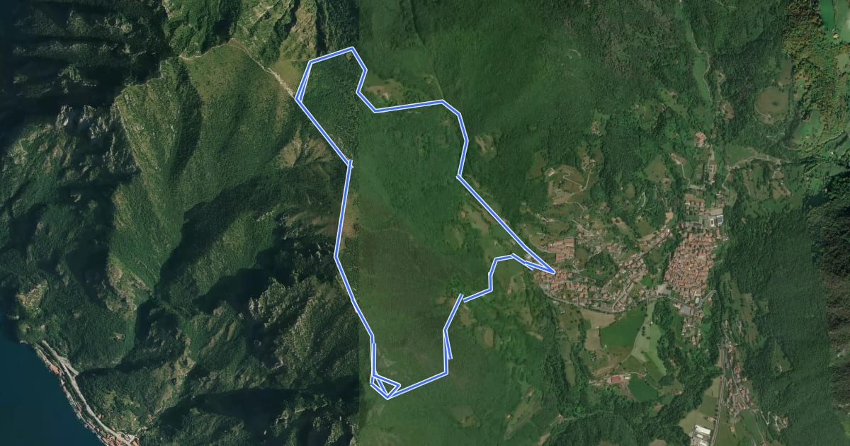 Маршрут Sentiero di Monte Vignole на спутниковом снимке