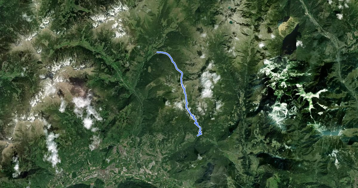 Маршрут Sentiero di Rava e di Caldenave на спутниковом снимке