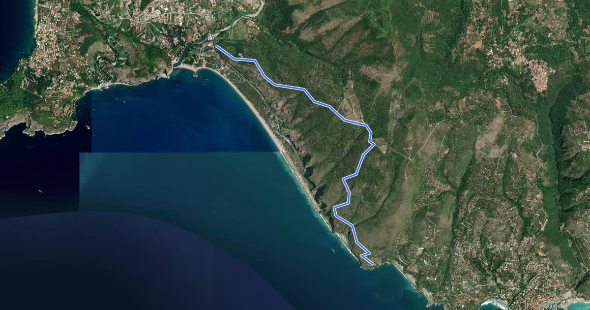 Маршрут Sentiero di San Cono на спутниковом снимке