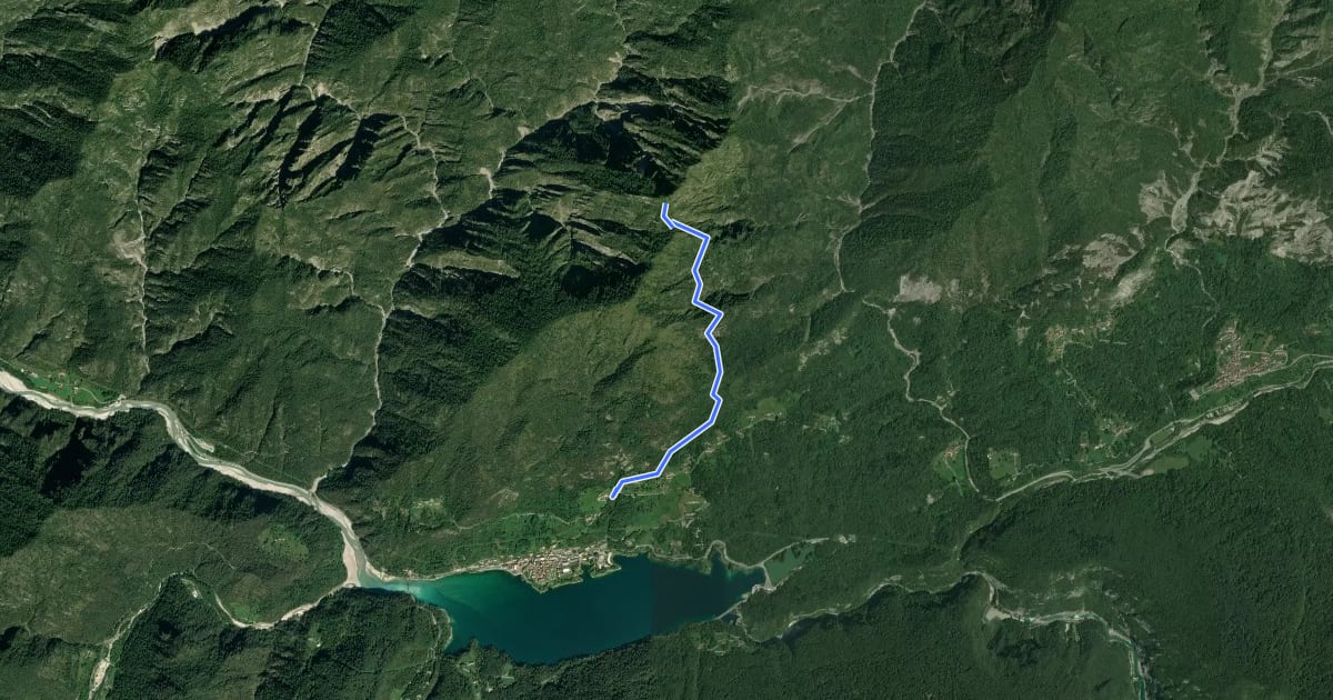 Маршрут Sentiero di San Daniele на спутниковом снимке