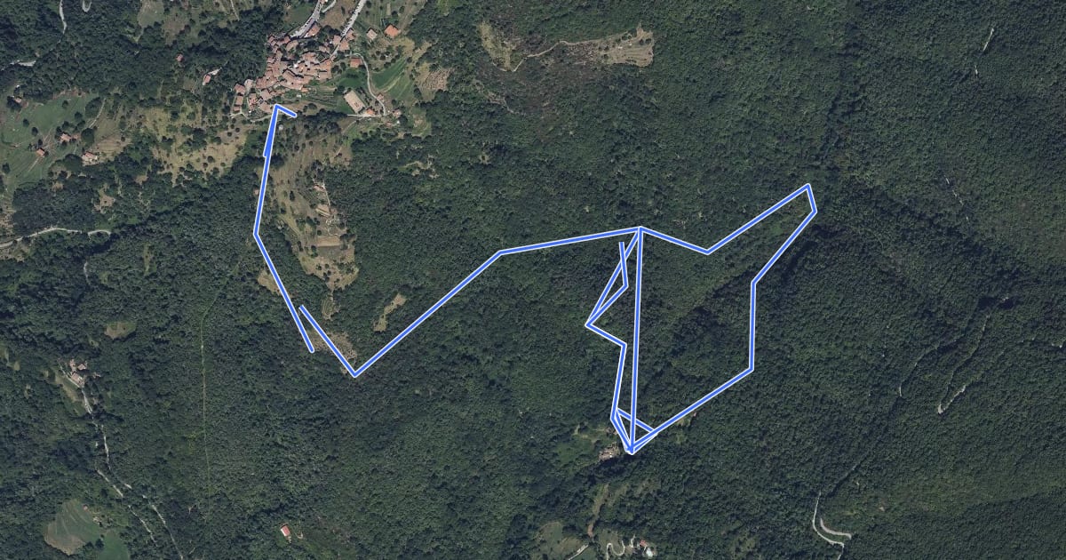 Маршрут Sentiero di Sassatecchia на спутниковом снимке