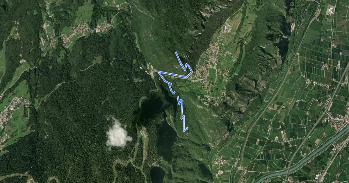Маршрут Sentiero di Val Manara на спутниковом снимке