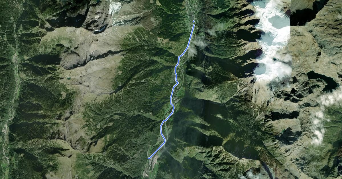 Маршрут Sentiero di Valle на спутниковом снимке