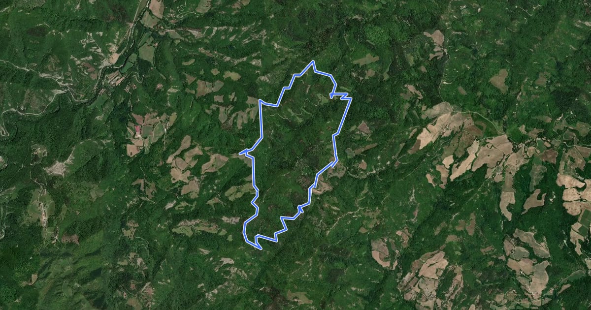 Маршрут Sentiero Frassati A на спутниковом снимке