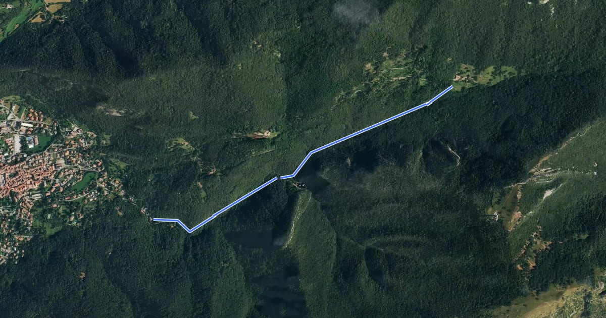 Маршрут Sentiero Geologico Giorgio Achermann на спутниковом снимке