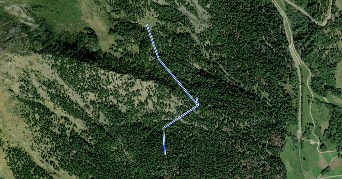 Маршрут Sentiero Gottardo на спутниковом снимке