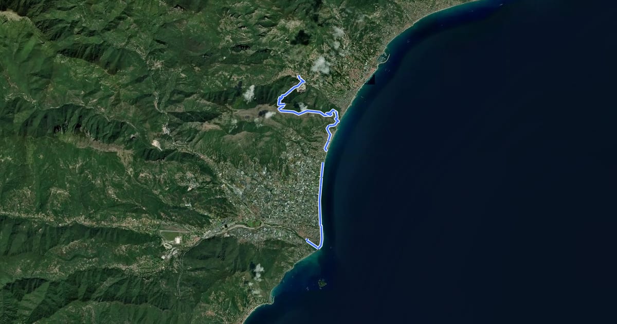 Маршрут Sentiero Liguria - Tappa 22 на спутниковом снимке