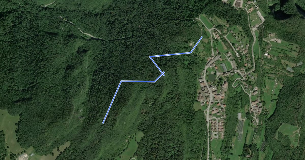 Маршрут Sentiero Malga Albi на спутниковом снимке