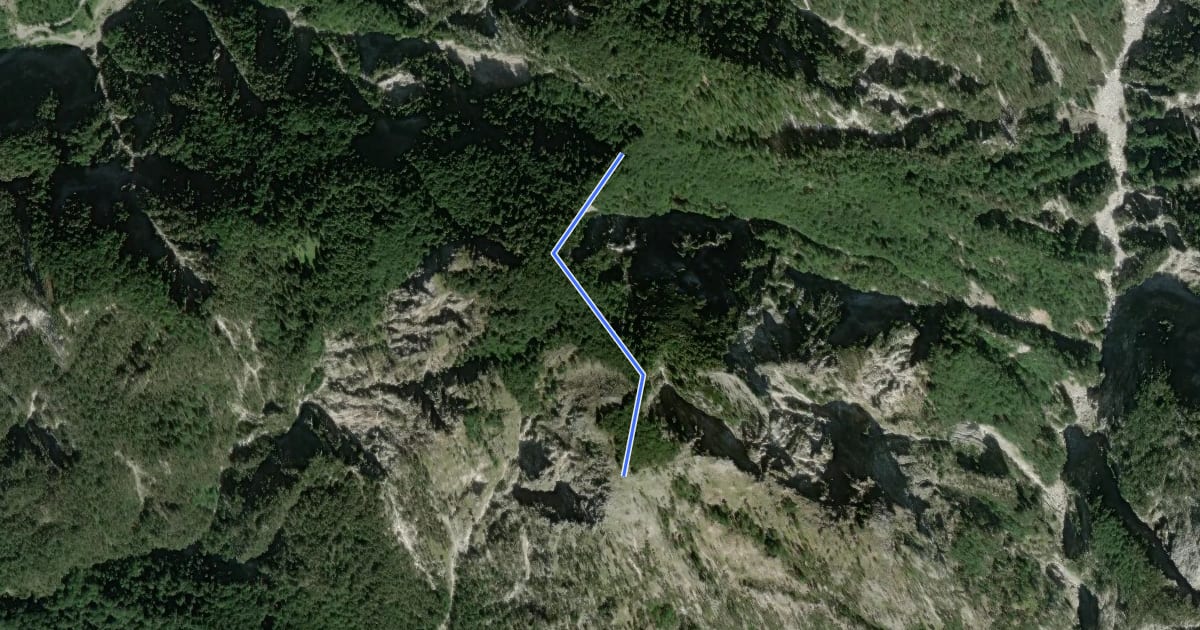 Маршрут Sentiero Monte Brizzia на спутниковом снимке