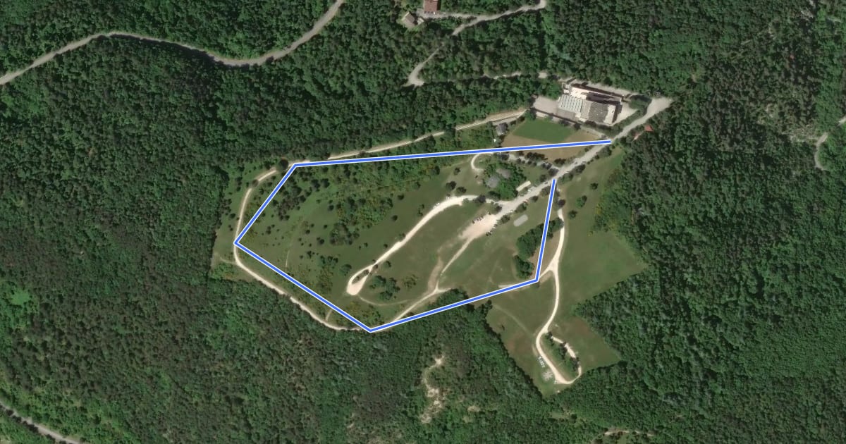 Маршрут Sentiero Monte della Croce на спутниковом снимке
