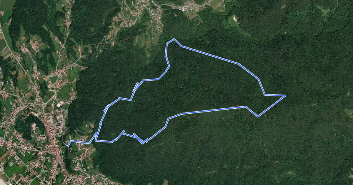 Маршрут Sentiero monte Faeit на спутниковом снимке