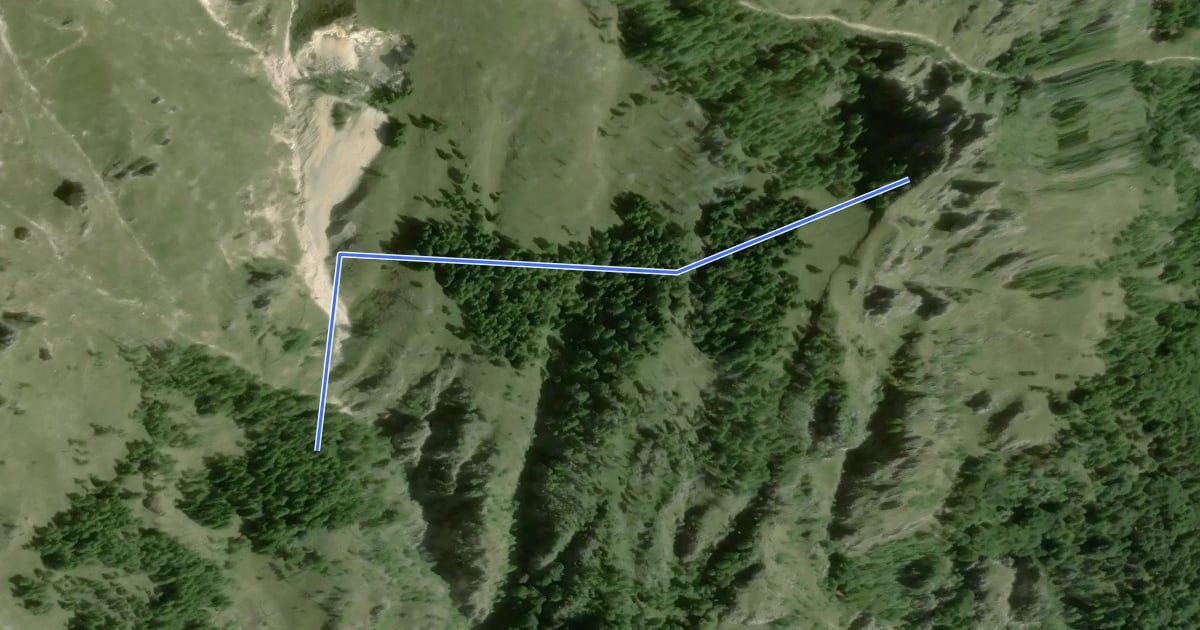 Маршрут Sentiero Monte Spilech на спутниковом снимке