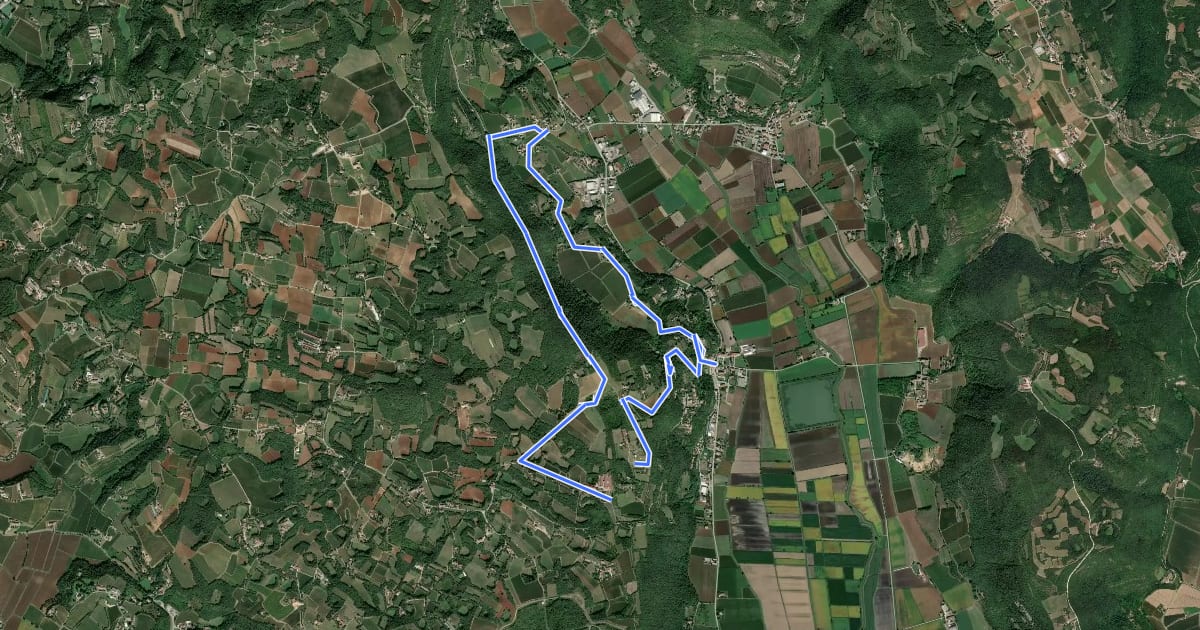 Маршрут Sentiero n. 51 di Villa del Ferro o del Donatore на спутниковом снимке