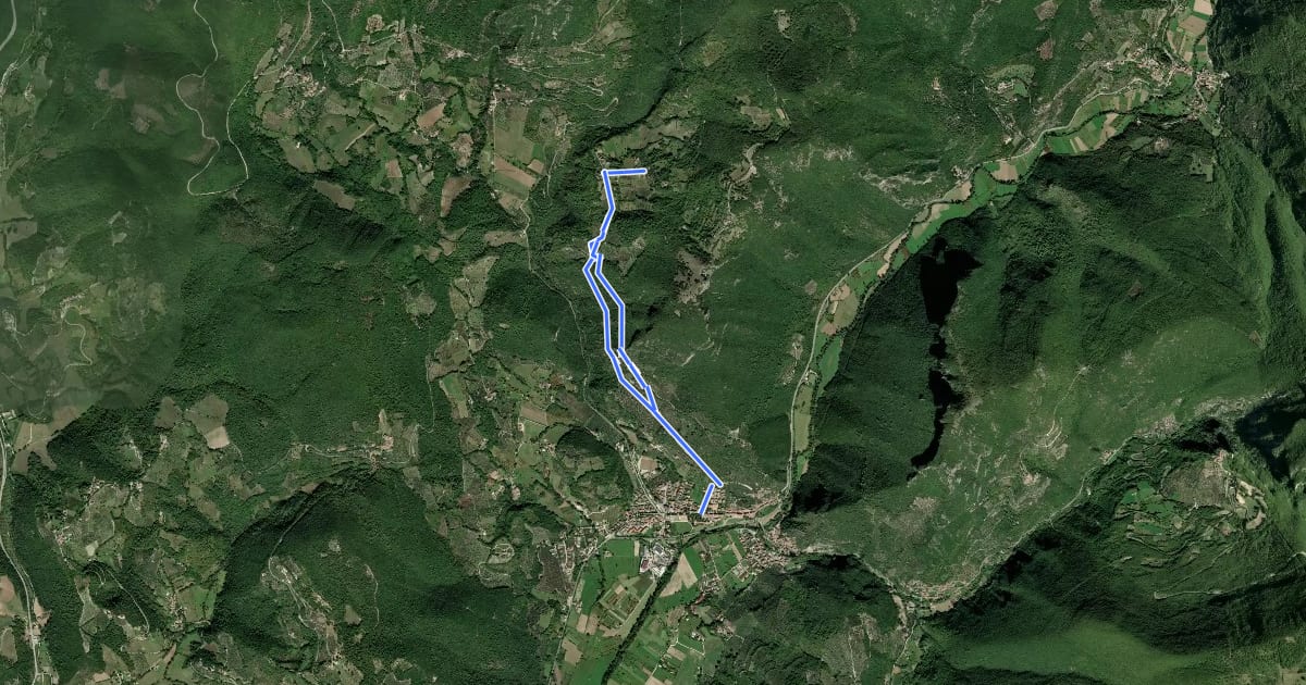 Маршрут Sentiero Natura на спутниковом снимке