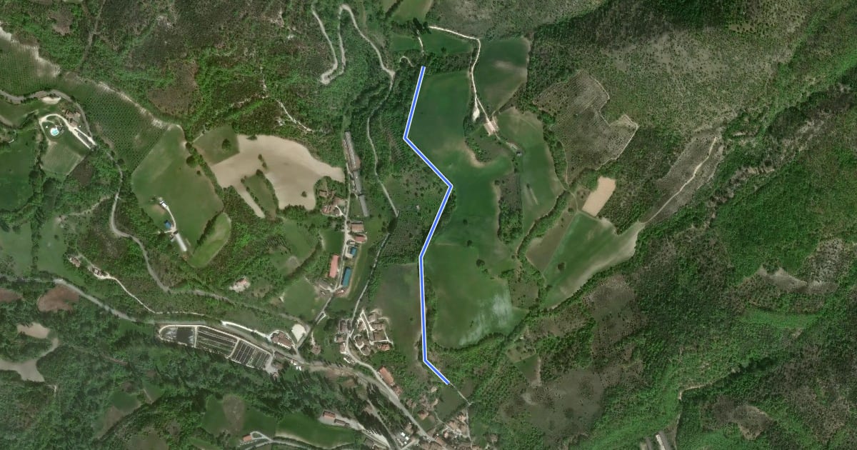 Маршрут Sentiero Natura N10 на спутниковом снимке