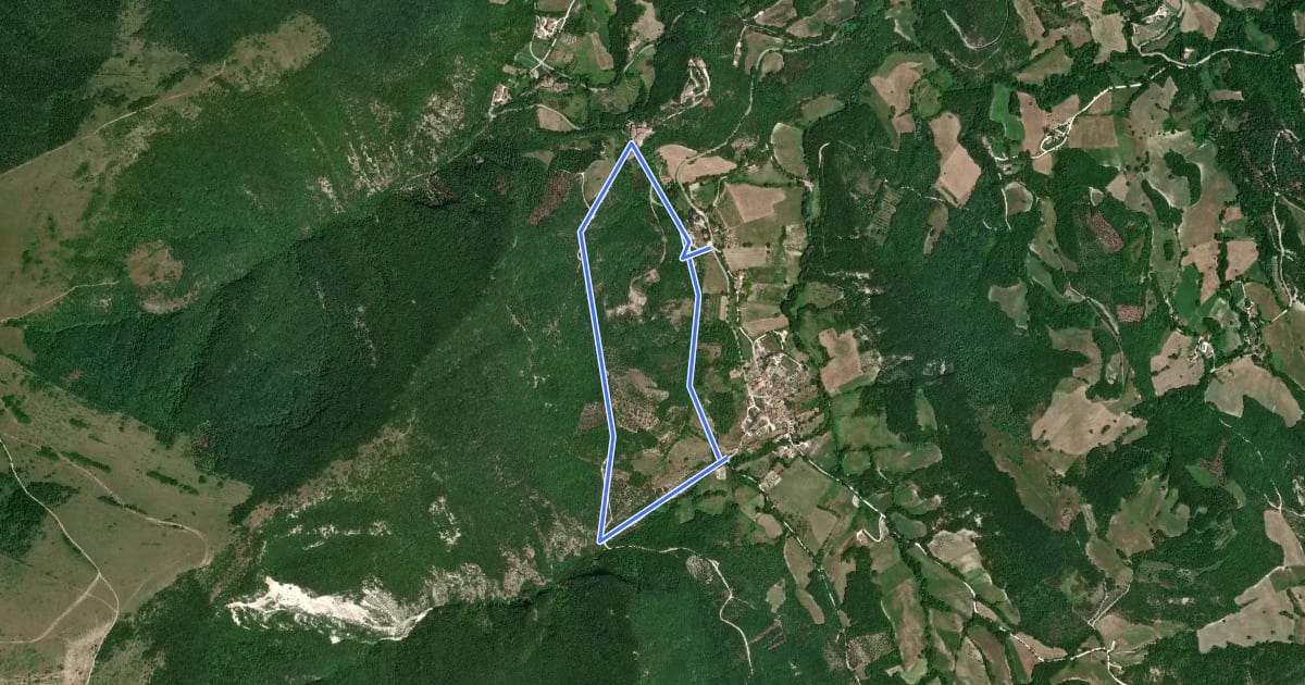 Маршрут Sentiero Natura N16 на спутниковом снимке