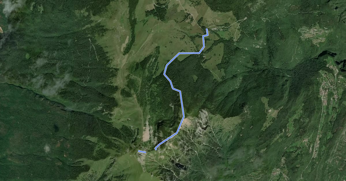 Маршрут Sentiero naturalistico delle Tre Cime на спутниковом снимке