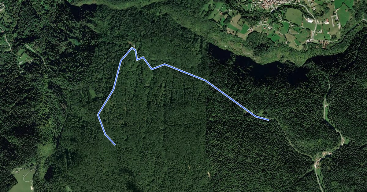 Маршрут Sentiero naturalistico E1 на спутниковом снимке