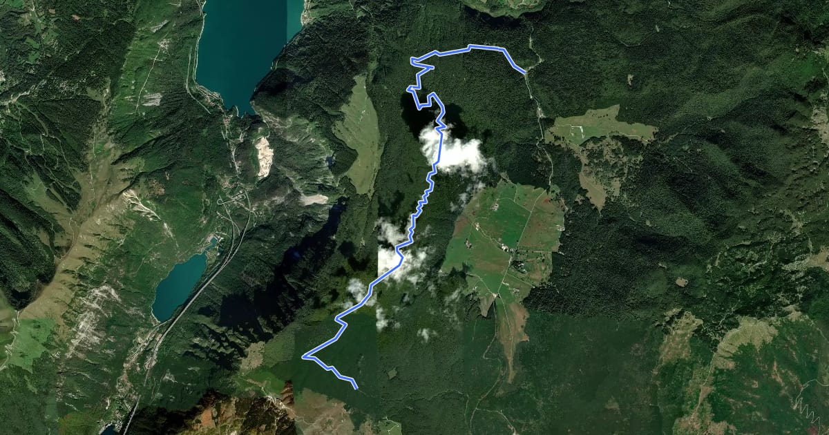 Маршрут Sentiero naturalistico F - Strada del Taffarel на спутниковом снимке