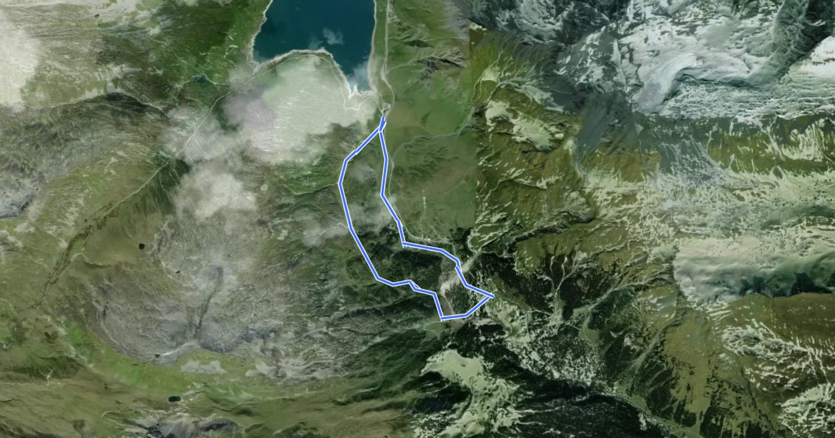 Маршрут Sentiero naturalistico Lucomagno 3 на спутниковом снимке