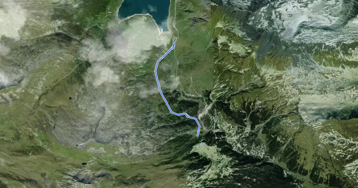 Маршрут Sentiero naturalistico Lucomagno 7 на спутниковом снимке