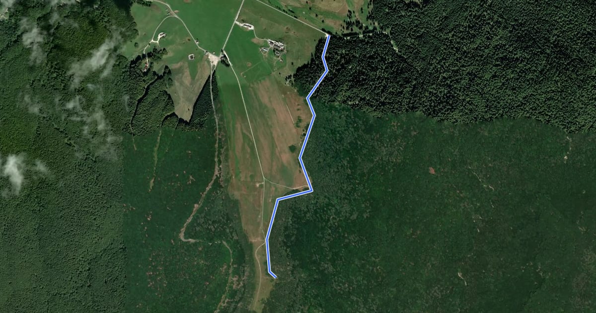 Маршрут Sentiero naturalistico M на спутниковом снимке