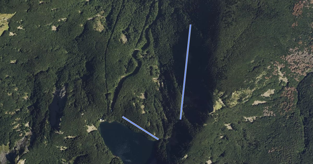 Маршрут Sentiero Panoramico на спутниковом снимке