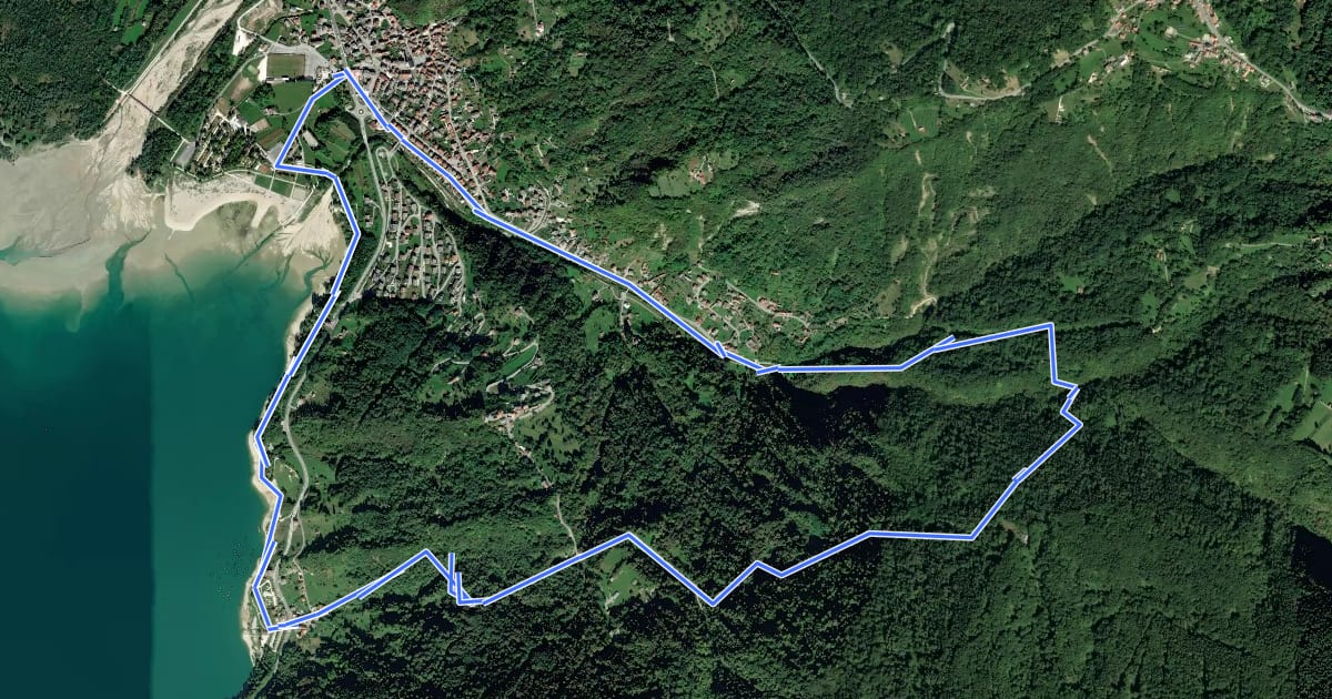 Маршрут sentiero per il Nordic Walking на спутниковом снимке