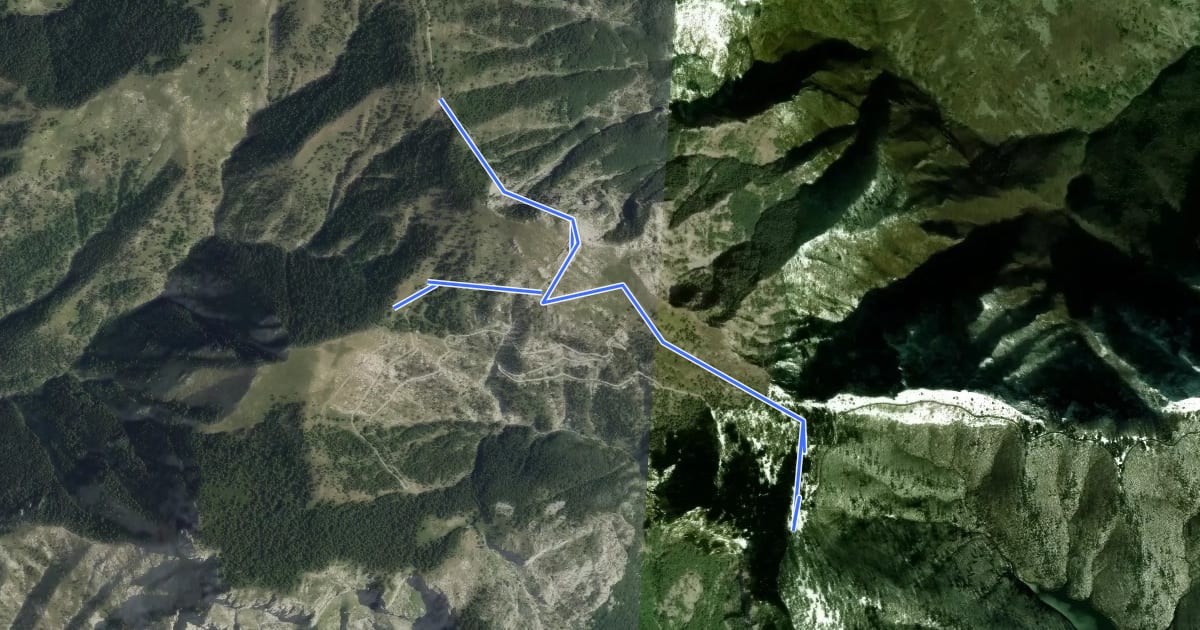 Маршрут Sentiero per Rifugio Allavena, Colla Melosa на спутниковом снимке