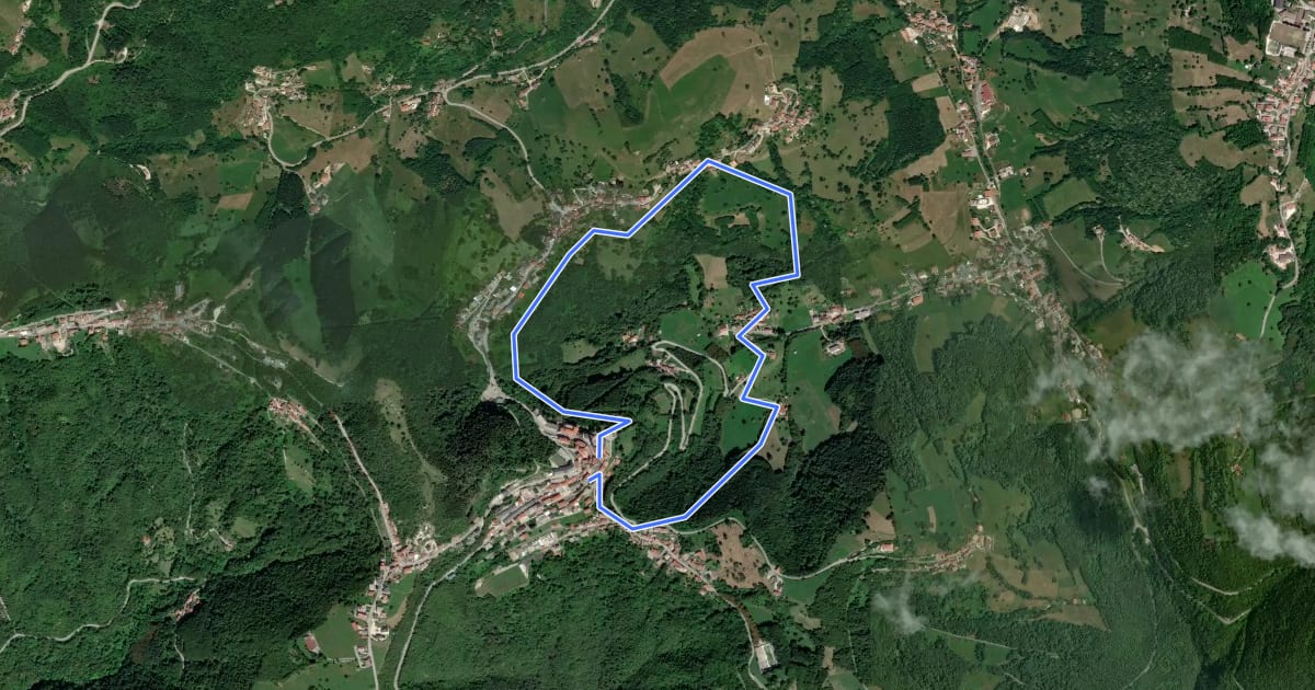 Маршрут Sentiero Pomo Pero на спутниковом снимке