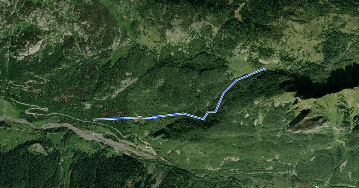 Маршрут Sentiero portatrici carniche на спутниковом снимке