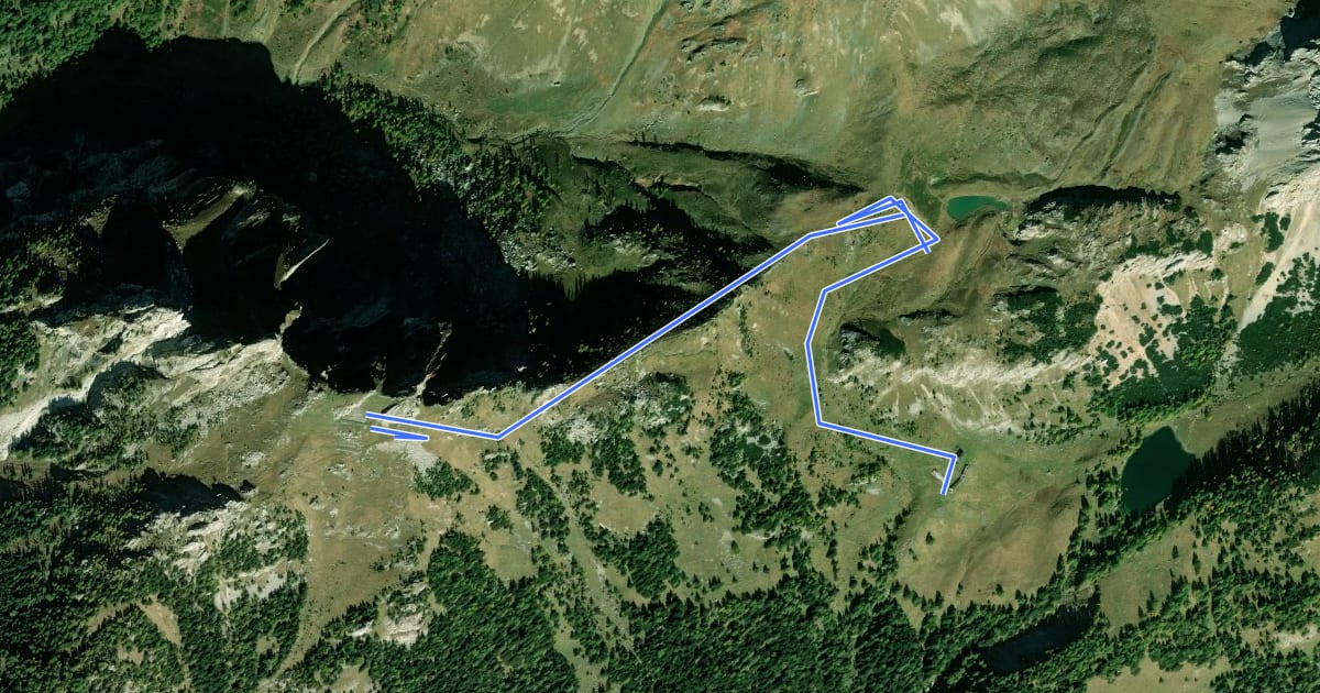 Маршрут Sentiero Portatrici Carniche della grande guerra на спутниковом снимке