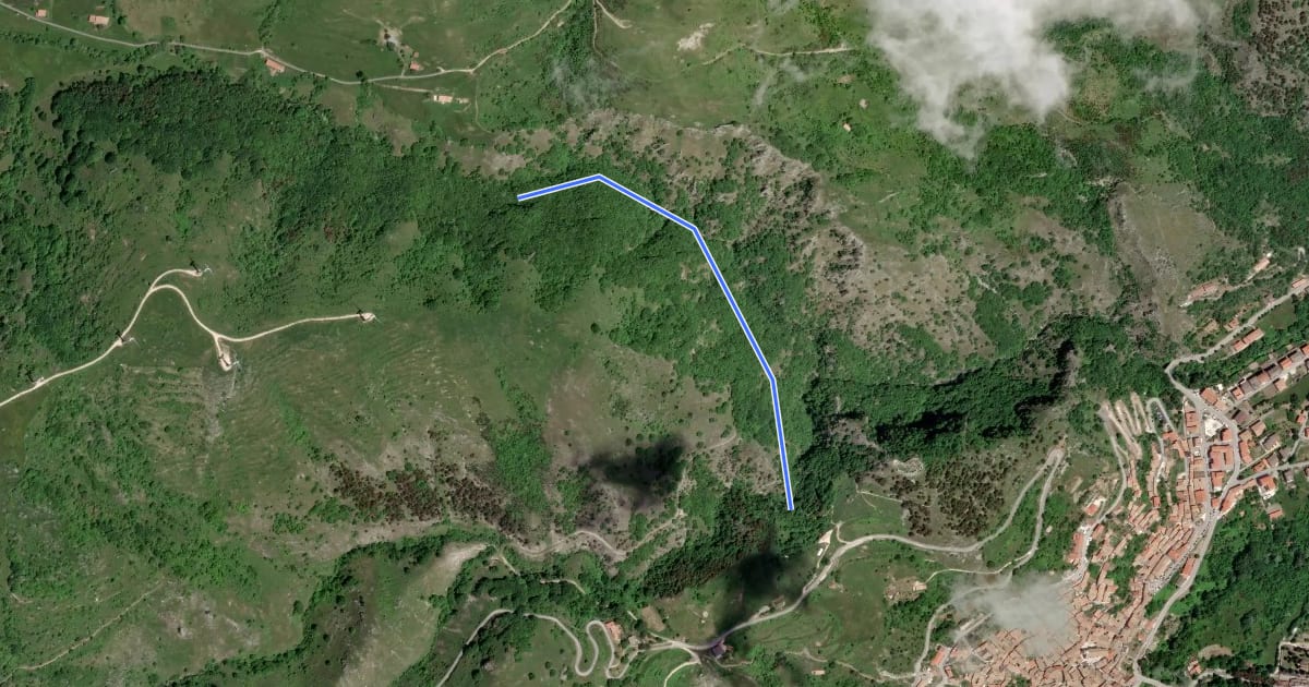 Маршрут Sentiero Rio Torrone на спутниковом снимке