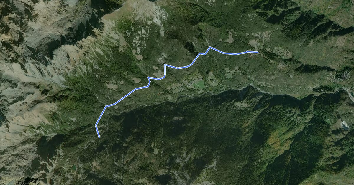 Маршрут Sentiero Ru de Chevrère et Montjovet на спутниковом снимке