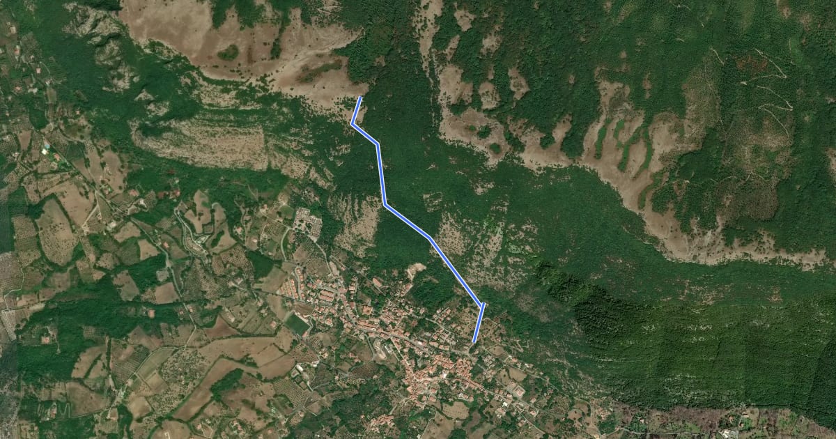 Маршрут Sentiero S7 di Capaccio Paestum на спутниковом снимке