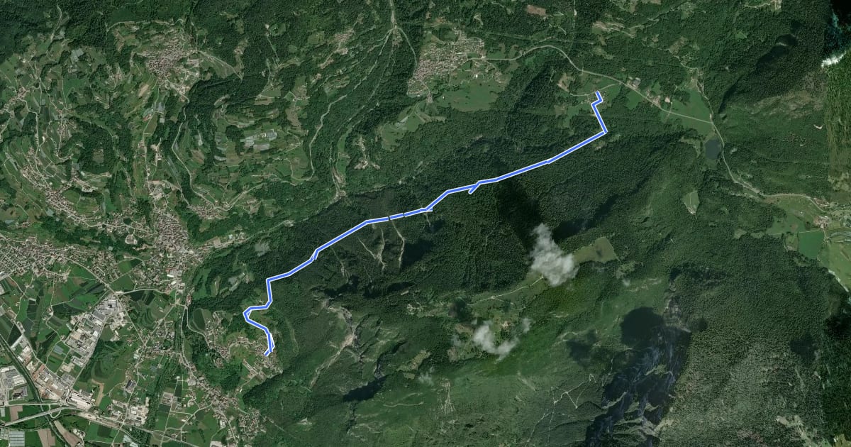 Маршрут Sentiero Sorgente Acqua schiava на спутниковом снимке