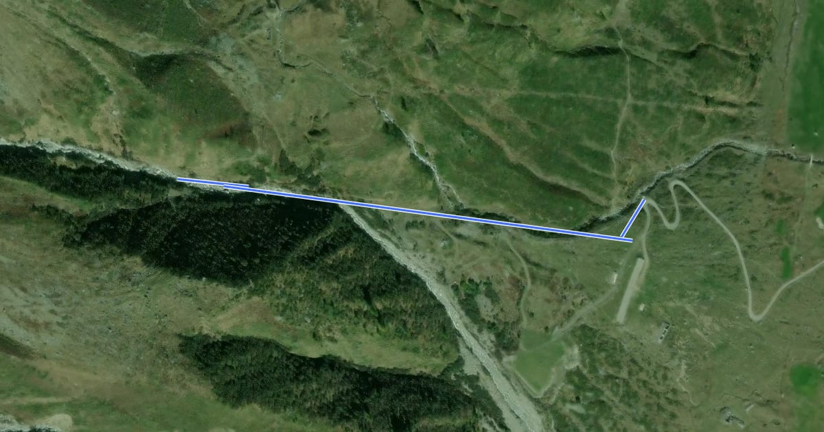 Маршрут Sentiero Torrente Maberge на спутниковом снимке