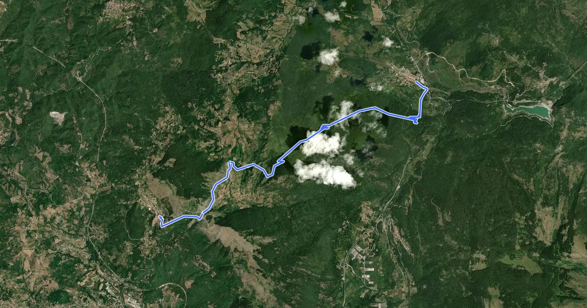 Маршрут Sentiero Trekking Italia - Tappa 9 на спутниковом снимке