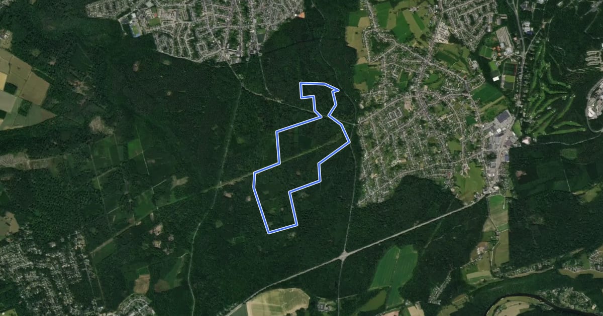 Маршрут Seraing - Parcours du Parking de la source на спутниковом снимке