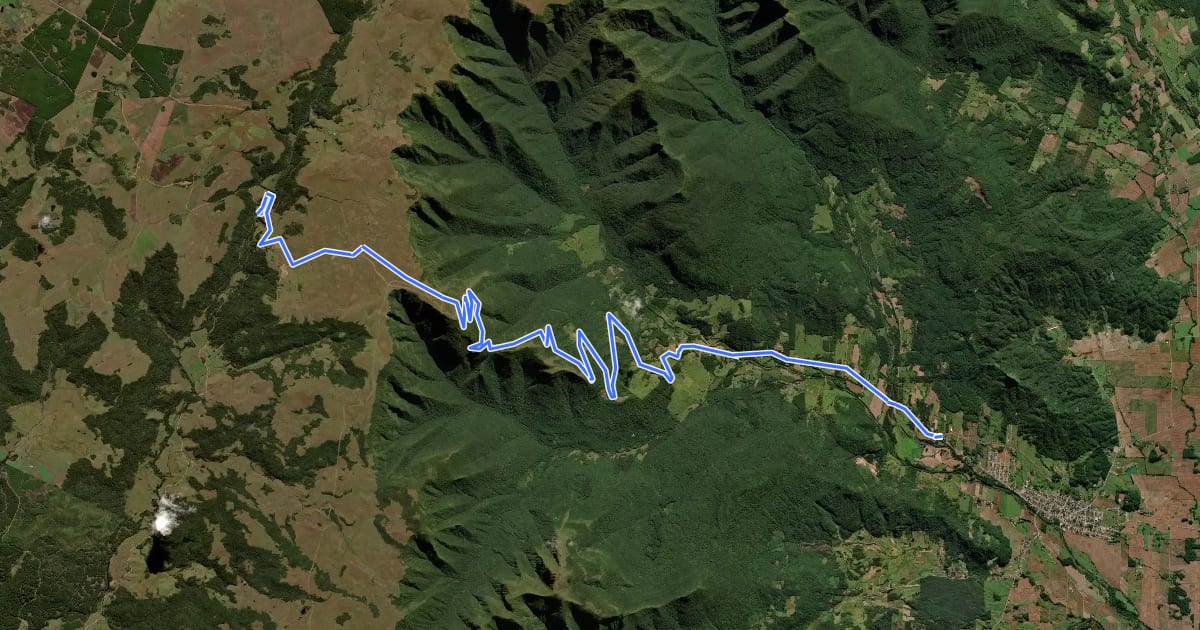 Маршрут Serra da Rocinha на спутниковом снимке