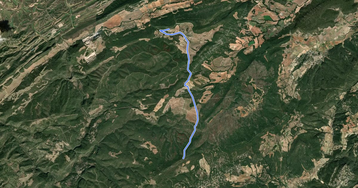Маршрут Serra de Formigosa на спутниковом снимке