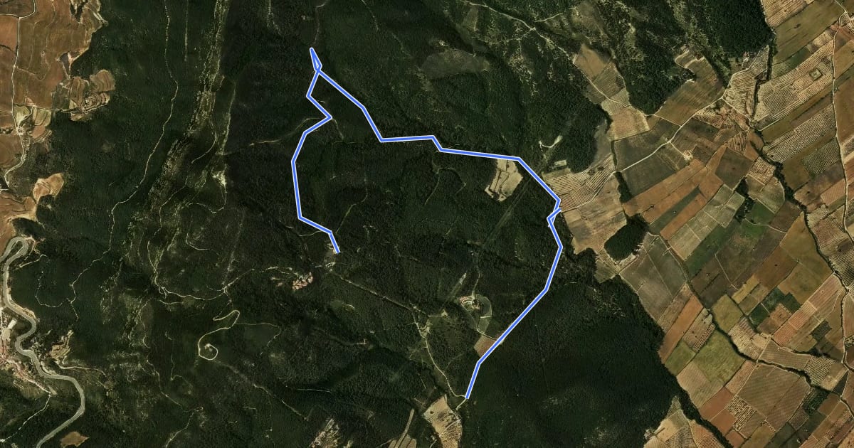 Маршрут Serra de Miramar на спутниковом снимке