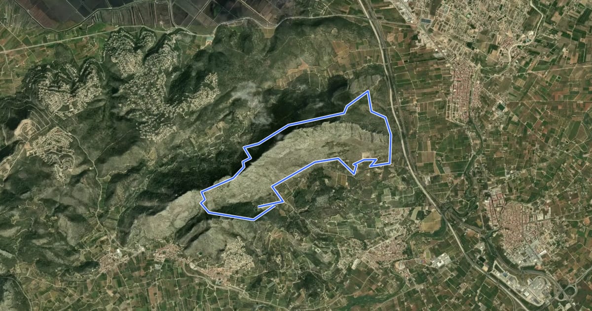 Маршрут Serra de Segaría на спутниковом снимке