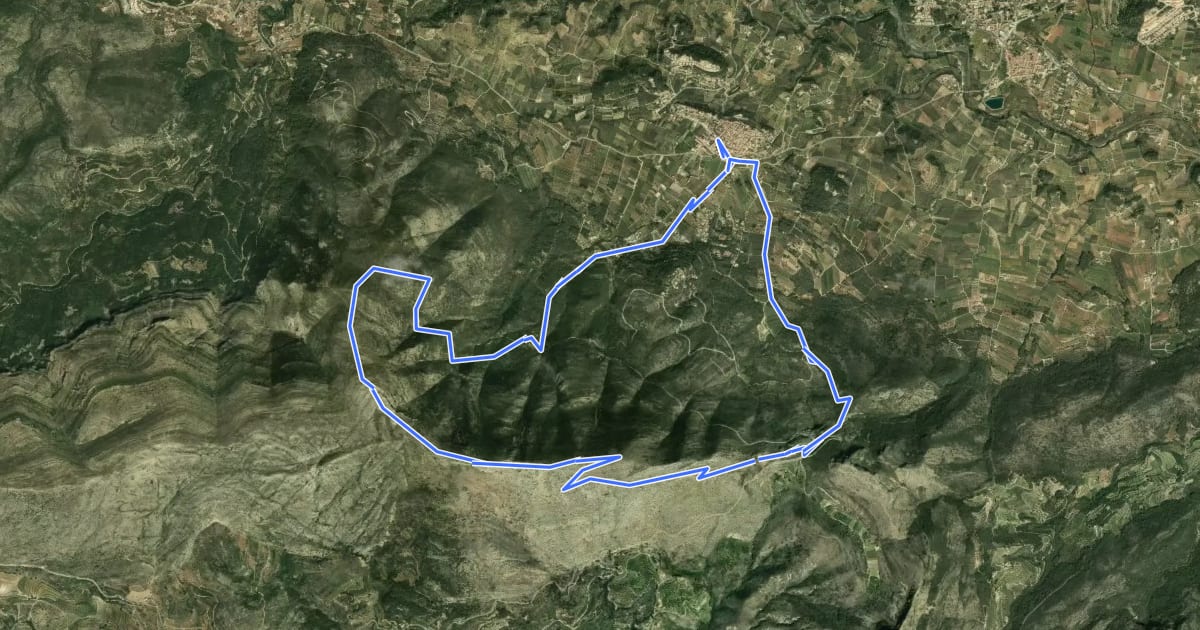 Маршрут Serra del Carrascal de Parcent на спутниковом снимке