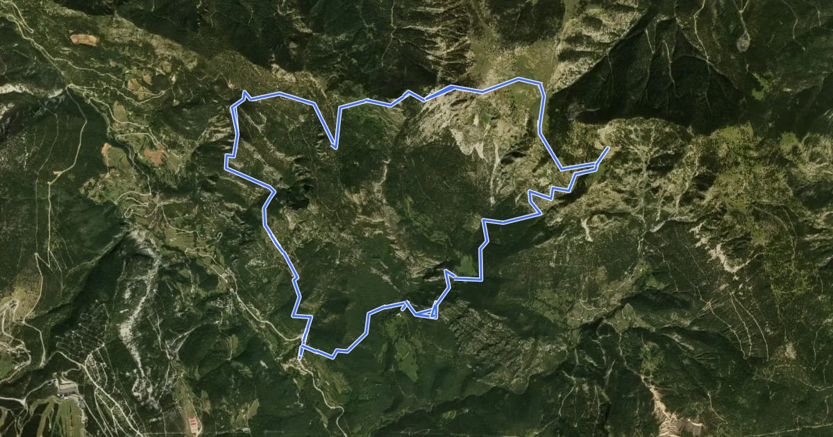 Маршрут Serra del Verd на спутниковом снимке