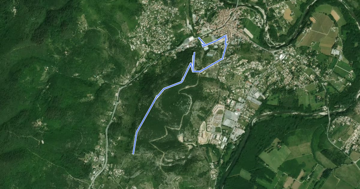 Маршрут Serre du bois de la ville на спутниковом снимке