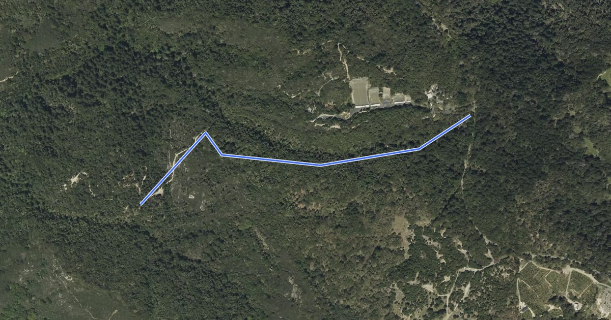 Маршрут Service Road Trail на спутниковом снимке