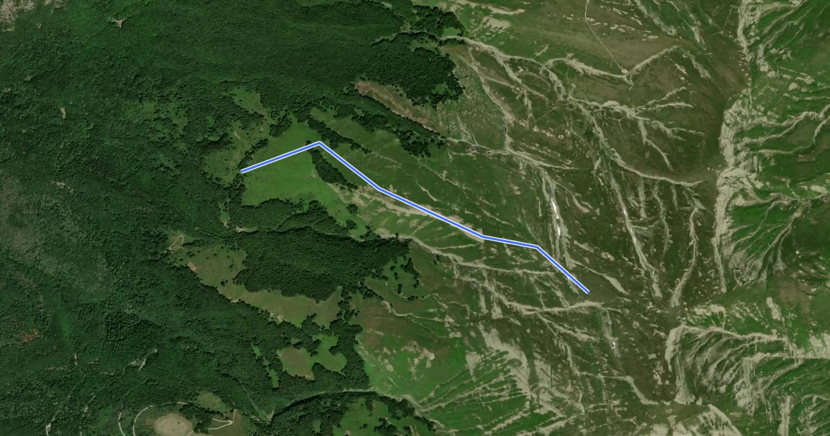 Маршрут Settefonti - Quota 2157 di Pizzo d Sevo на спутниковом снимке