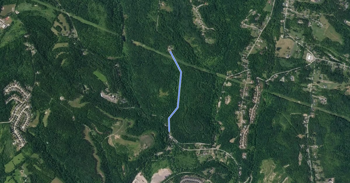 Маршрут Settler's Cabin Park - Panhandle Trail Connector на спутниковом снимке